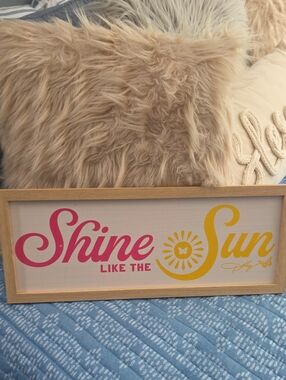 Dolly PARTON New Pink & Yellow 'Shine Like the Sun' Framed Wall Art